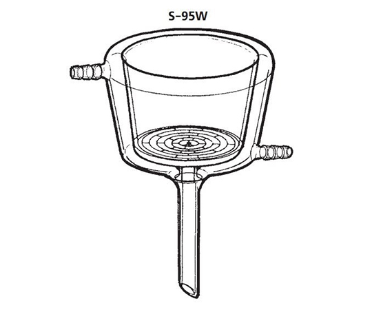 恒温ジャケット付桐山ロート®　足管ゴム栓用画像