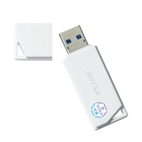 USB3.2(Gen1) 抗ｳｲﾙｽ･抗菌USBﾒﾓﾘ 32GB ﾎﾜｲﾄ 1個画像