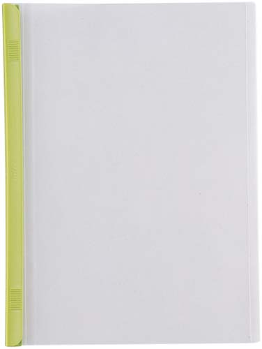 スライドバーファイルＡ４縦５０枚とじ　黄緑１００冊画像