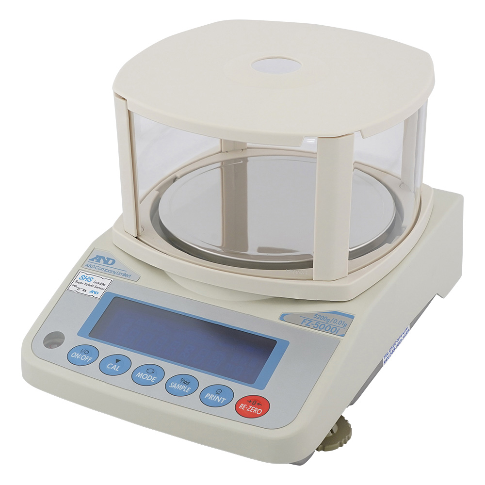 校正用分銅内蔵型汎用電子天びん FZ-iシリーズ ひょう量:5200g 最小表示:0.01g画像
