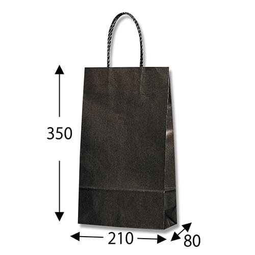 お菓子や小物に！出し入れスムーズな手提げ紙袋（黒）