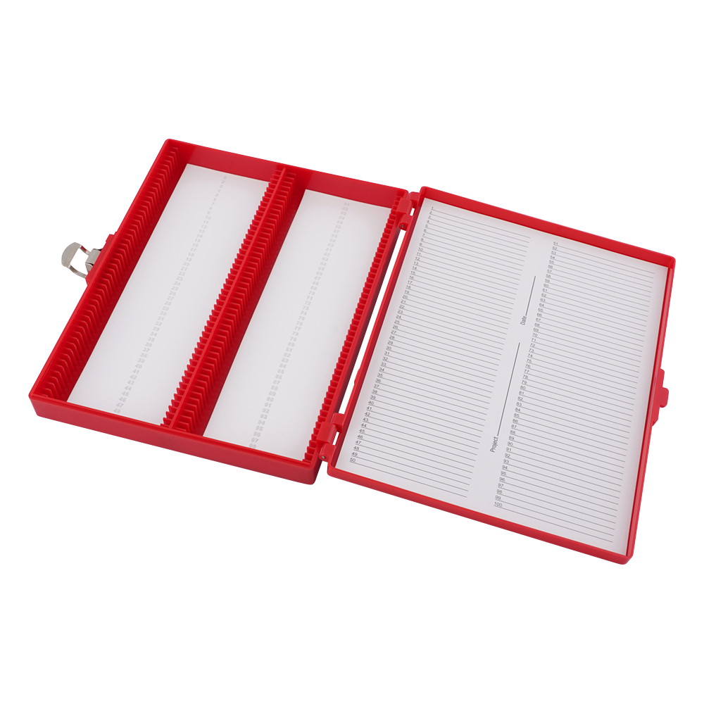 カラースライドボックス 100枚用 赤画像