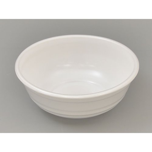 どんぶり容器 VK-362 丼中 無地 本体 シーピー化成 透明な容器の正面が見える状態、底が広く安定感のあるデザイン