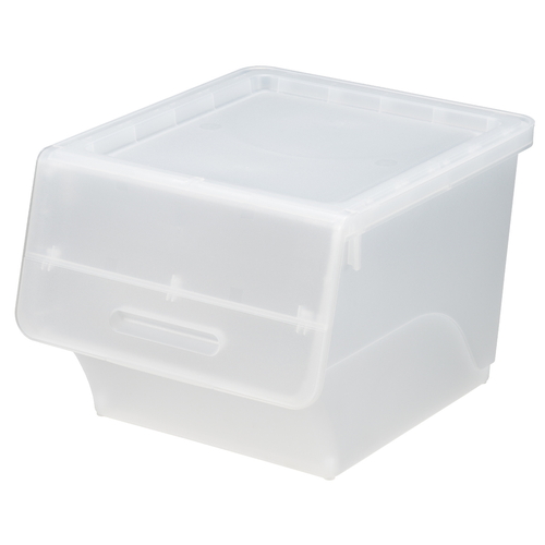 収納ボックス 前開き ナチュラ フロック30 深型 幅38×奥行46×高さ31cm 4段階ストッパー画像