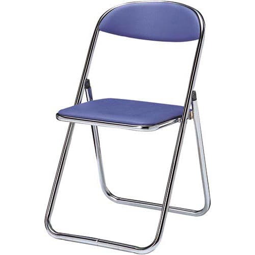 折りたたみイス　座幅３８０　ライトブルー６脚セット画像