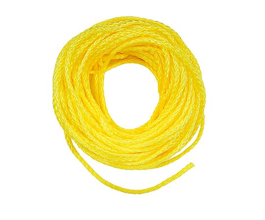 4.0mmx13.7m 軽量ポリロープ ロープが巻かれた状態で、細部の質感がわかるように撮影されている。