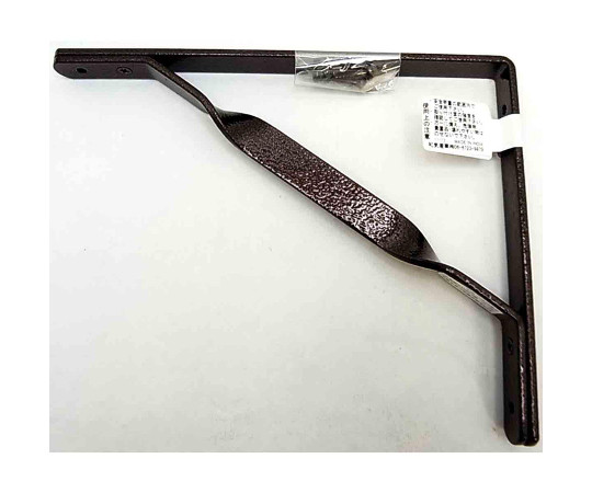 アルミエンボス棚受　長さ180mm　ブロンズ
