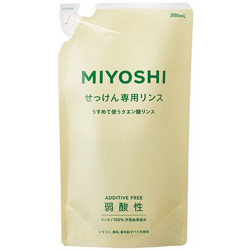 無添加 せっけん専用ﾘﾝｽ つめかえ用 300mL 1個画像