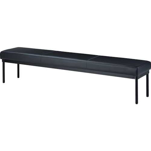 ＴＲＵＳＣＯ　抗菌ロビーチェア　背なし　１８００×３５０×４００　ブラック画像