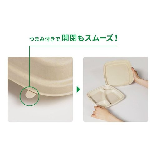 弁当容器 BB弁当 N23-23A ラミ パックスタイル 透明な容器に盛り付けられた色とりどりの食材が見える状態