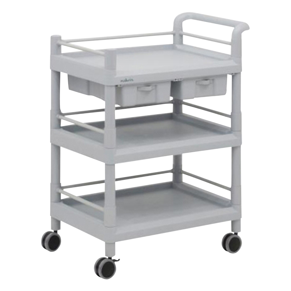 モバイルストレージカート(引出し付) 3段(枠付) 705×444×885