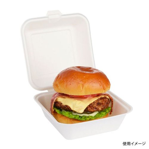 弁当容器 ABランチ160-160 パックスタイル 透明な蓋のついた四角い容器が整然と並ぶ状況