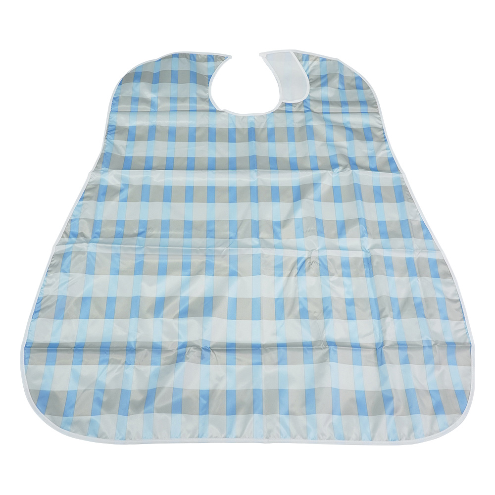 ソフラピレンエプロン ボーダーチェック ブルー画像