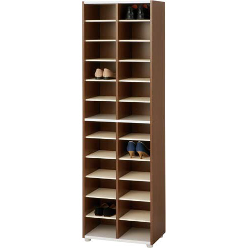 ＰＬシューズラック　ハイタイプ　２４足用　ブラウン画像