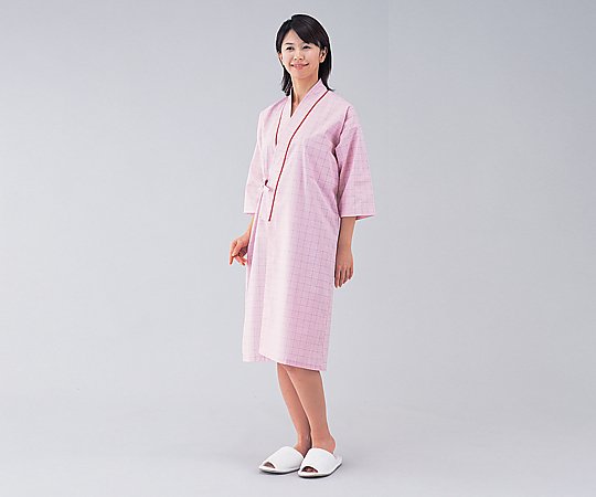 患者衣（男女兼用） 59-445 ピンクM画像