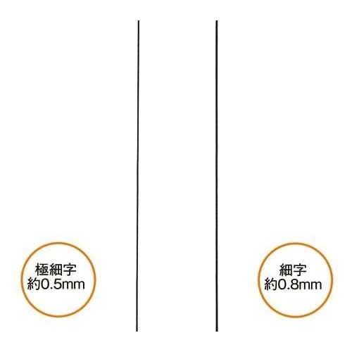 油性マーカーツイン　極細・細字　青10本入 全てのマーカーが整然と並んでいるパッケージの様子