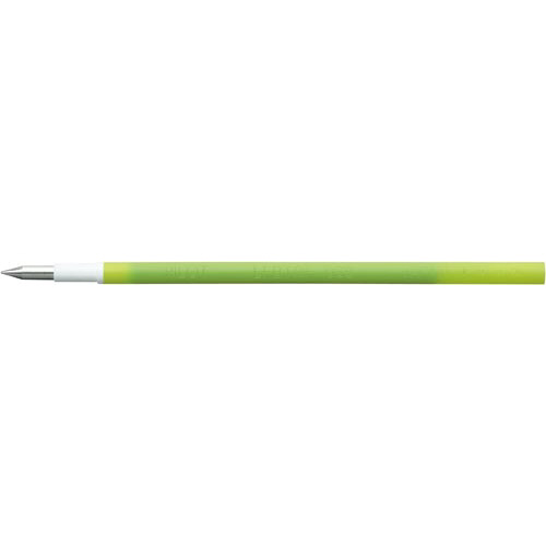 フリクション替芯 0.38mm ライトグリーン 緑色の替芯がパッケージに収められている様子