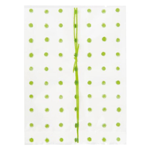 ラッピング用品 WAG-OB3 和風ドットスイーツパック(抹茶)/クリア-3(100枚) ヘッズ画像