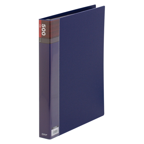 名刺ﾎﾙﾀﾞｰ A4ﾀﾃ 30穴 500ﾎﾟｹｯﾄ ﾖｺ入れ 青 1冊画像