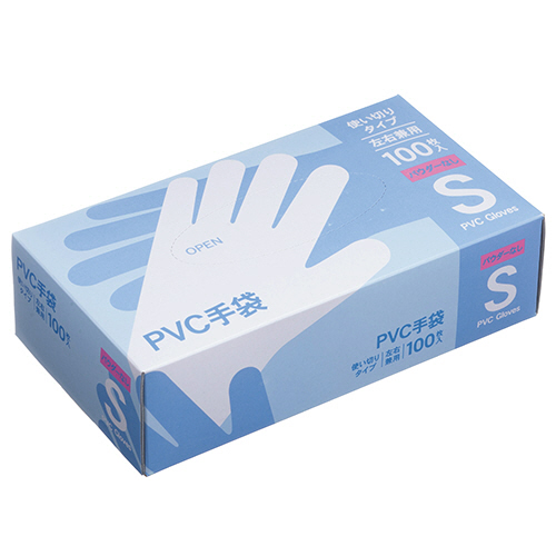 PVC手袋 ﾊﾟｳﾀﾞｰなし S 1箱(100枚)画像
