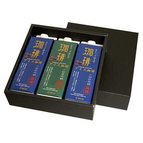 １０００ｍｌ紙パック３本　黒　仕切付画像