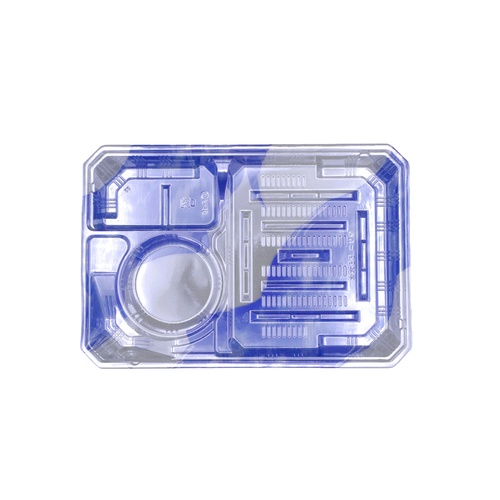 リスパック 冷麺容器 A-PET 割り子-55 本体 はやて青S画像