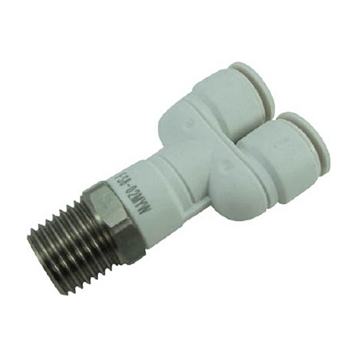 ﾀｯﾁｺﾈｸﾀｰﾌｧｲﾌﾞ ﾒｲﾙﾌﾞﾗﾝﾁﾜｲ(ﾎﾜｲﾄﾎﾞﾃﾞｨｰ)8mm･R1/4 1個画像