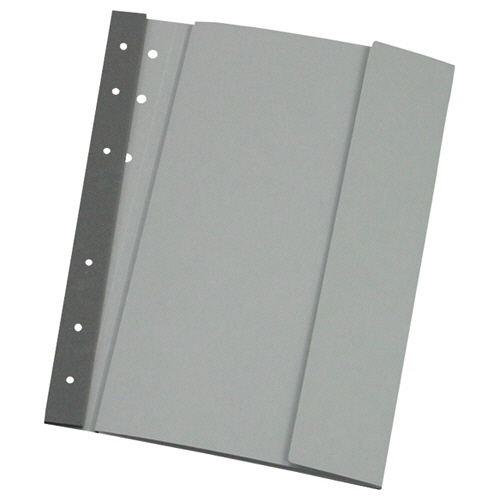 ｴｺﾒﾃﾞｨｱﾌｧｲﾙ ｽﾘﾑA4 6穴 ｸﾞﾚｰ 1ﾊﾟｯｸ(5冊)画像