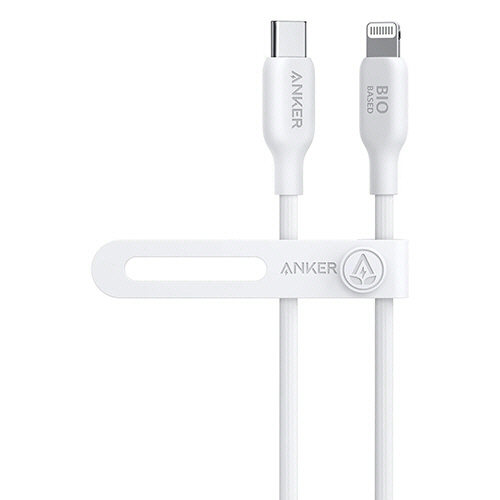 ANKER　541　エコフレンドリー　USB-C&ライトニングケーブル　0.9m　ホワイト　1本画像
