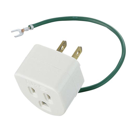 ＯＡアダプタ　３Ｐ→２Ｐノイズ対策雷ガード付画像