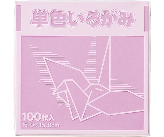 単色折り紙 15×15cm 桃 100枚画像