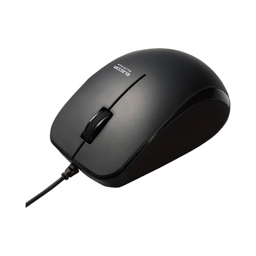 ＢｌｕｅＬＥＤマウス　有線　静音　ブラック画像