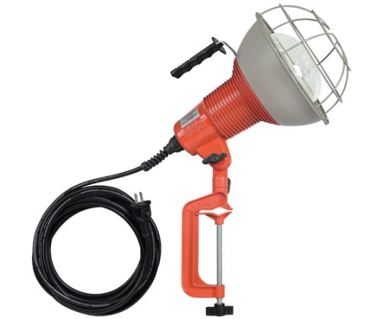 防雨型作業灯　リフレクターランプ300W　100V電線5m　バイス付画像
