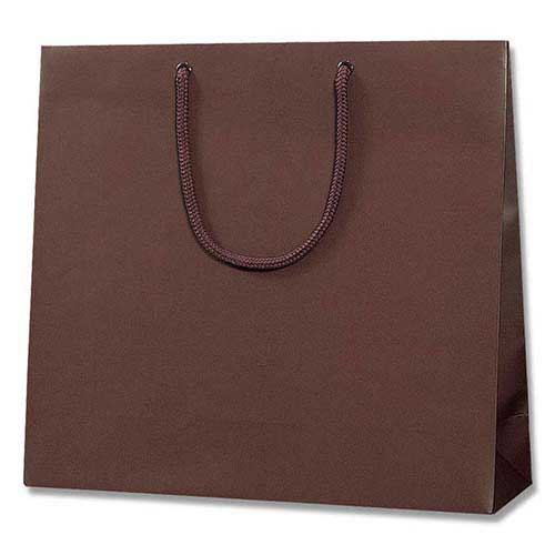 手提げ紙袋（ブラウン マット・ポリエステル紐・幅330×マチ100×高さ300mm）画像