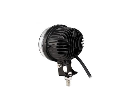 DC10-60V/15W 安全警告灯/LED(2個入) 鮮やかな色合いの警告灯が2個、向かい合わせに配置されている状態