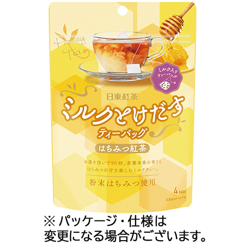 日東紅茶 ﾐﾙｸとけだすﾃｨｰﾊﾞｯｸﾞ はちみつ紅茶 1ﾊﾟｯｸ(4ﾊﾞｯｸﾞ)画像