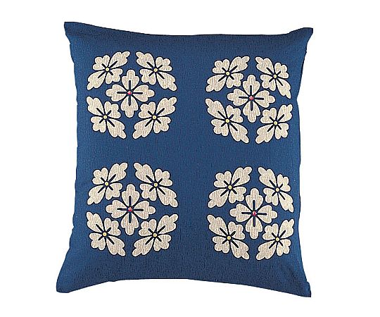 綿 座布団IT よつ葉202 青 550×510 カバーのみ画像