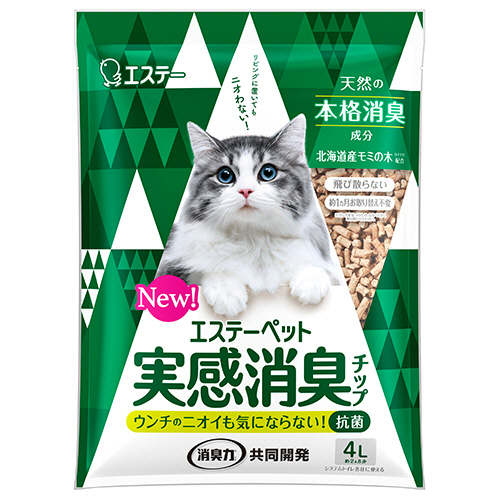 ｴｽﾃｰﾍﾟｯﾄ 猫用ｼｽﾃﾑﾄｲﾚ 実感消臭ﾁｯﾌﾟ 4L 1ﾊﾟｯｸ画像