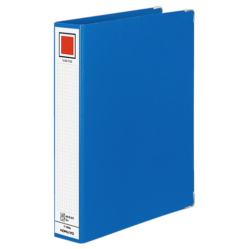 ﾁｭｰﾌﾞﾌｧｲﾙ Mﾀｲﾌﾟ 片開き A4ﾀﾃ 500枚収容 50mmとじ 背幅64mm 青 1冊画像