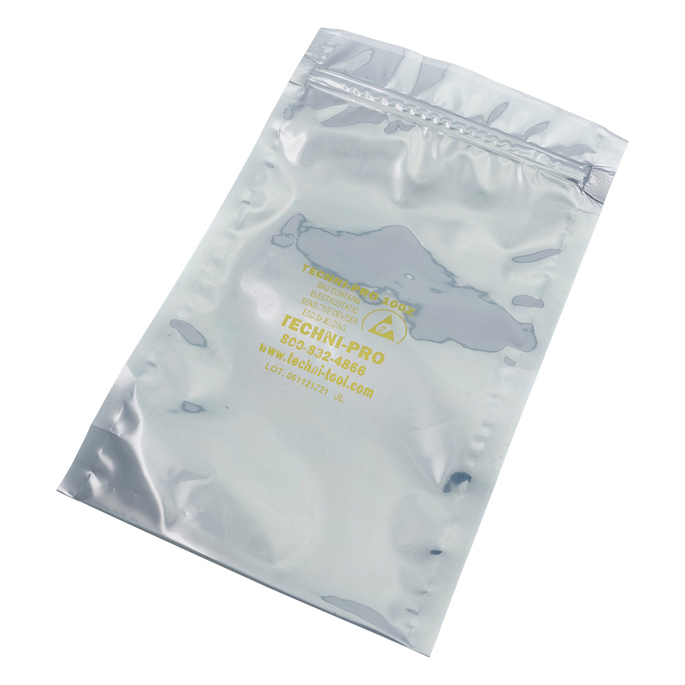 ESDシールドバッグ シールドバッグ ジッパー付き 130×200×0.076 1箱（100枚入）画像
