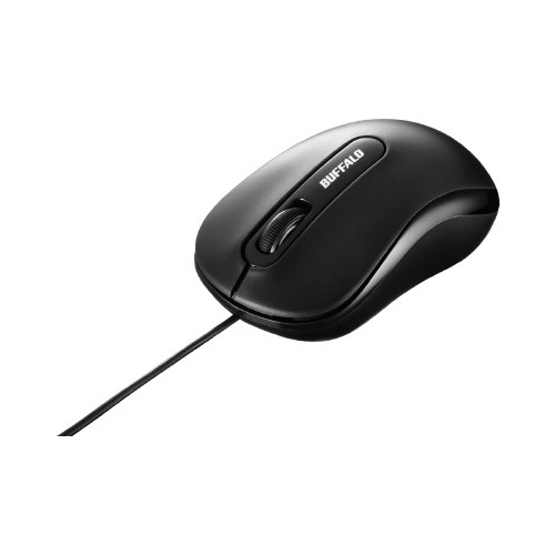 有線　光学式マウス　３ボタン　Ｍ　ブラック