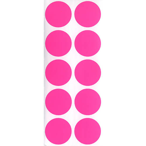 蛍光シール　３０Φ　（ピンク）画像