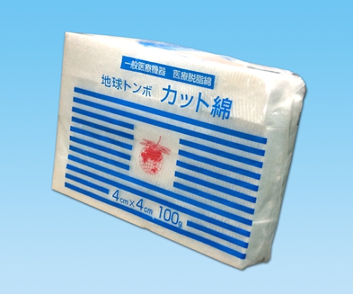 地球トンボ　４ｃｍ×４ｃｍカット綿　１００ｇ画像