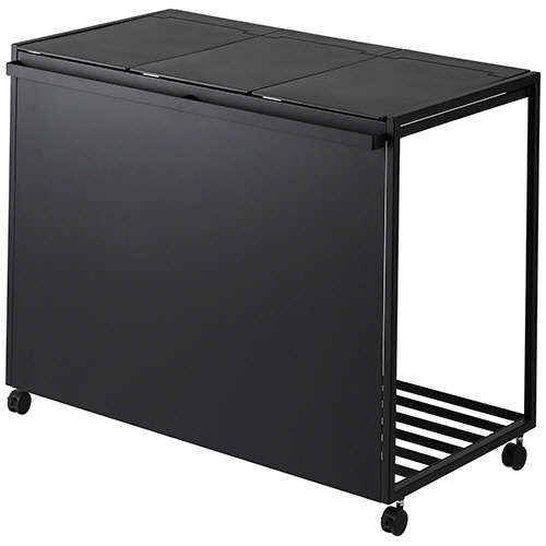 蓋付き目隠し分別ﾀﾞｽﾄﾜｺﾞﾝ ﾀﾜｰ 45L 3分別 ﾌﾞﾗｯｸ 1台画像