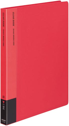 クリヤーブック替紙式赤Ａ４縦背幅２７ｍｍ１０冊画像