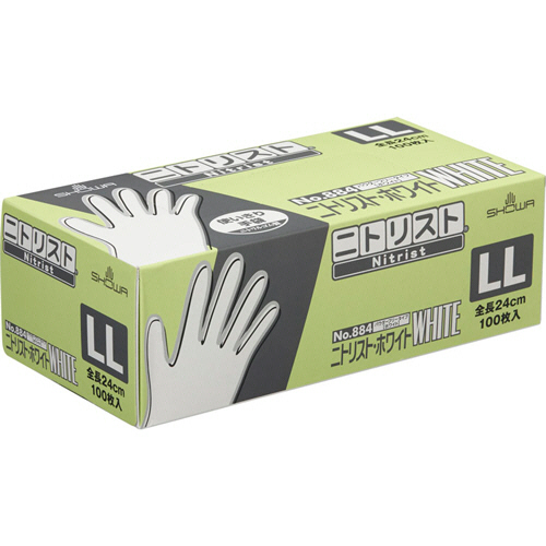 No.884 ﾆﾄﾘｽﾄ･ﾎﾜｲﾄ ﾊﾟｳﾀﾞｰﾌﾘｰ LL ﾎﾜｲﾄ 1ｾｯﾄ(2000枚:100枚×20箱)画像