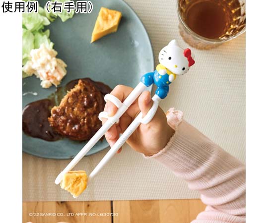 エジソンのお箸Ⅰケース付（右手用）ハローキティ レトロ 12個入 パッケージの上面にキャラクターがあしらわれた状態