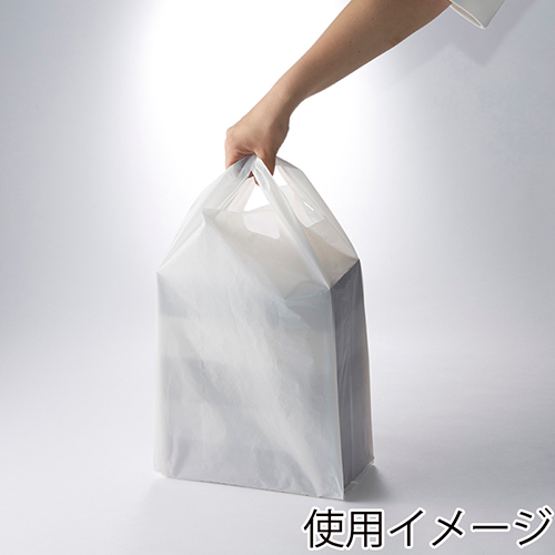 商品のお持ち帰りに！乳白色のレジ袋