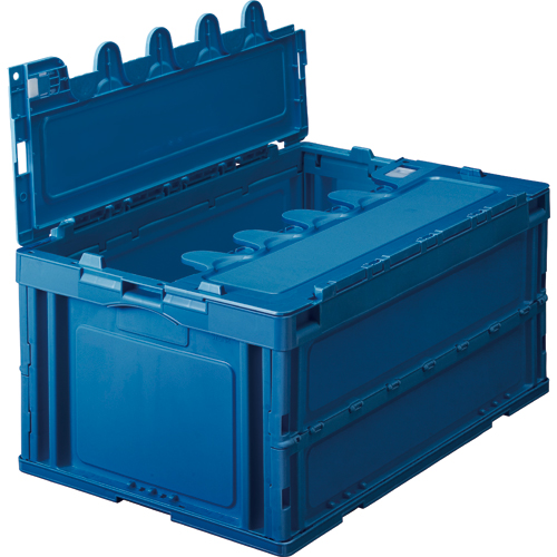 折りたたみｺﾝﾃﾅ ﾌﾀ付 75L ﾀﾞｰｸﾌﾞﾙｰ 1台