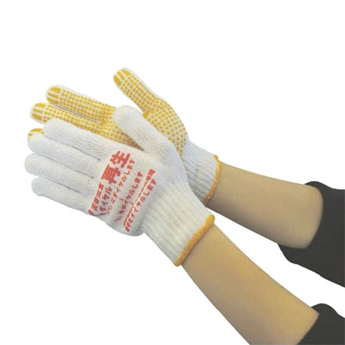 災害伝言ﾀﾞｲﾔﾙすべり止め付軍手 1双画像